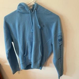 Light Blue champion Embroidered Hoodie
